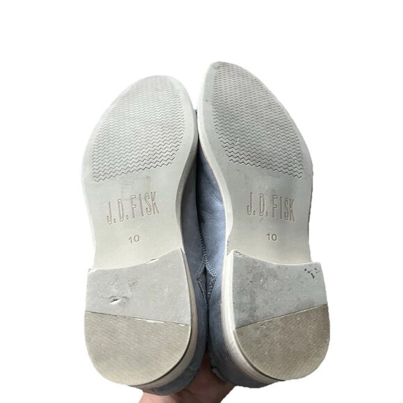 JD FISK Men’s Size 10 Blue Light Leather Suede Sole Lace up OXFORD SHOES - Picture 5 of 14